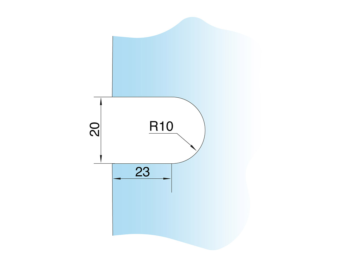 Конектор 90* стіна-скло-підлога GIFF 721 без фаски PSS полірований хром